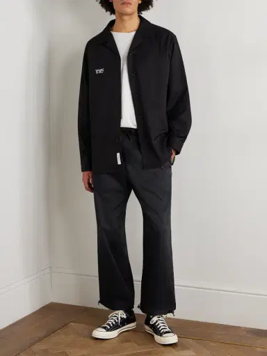 WTAPS Straight-Leg Cropped COOLMAX® Drawstring Trousers - Men | Thumbnail 2 WTAPS Straight-Leg Cropped COOLMAX® Drawstring Trousers - Men | Thumbnail 2
