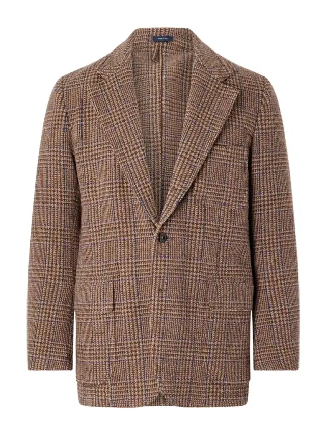 Mk. VII Games Unstructured Prince of Wales Checked Virgin Wool Blazer - Men