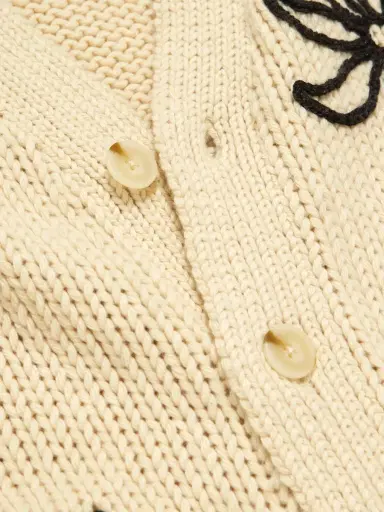 NN07 Mika Flower 6620 Embroidered Recycled Knitted Cardigan - Men | Thumbnail 5