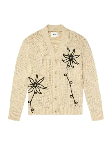 NN07 Mika Flower 6620 Embroidered Recycled Knitted Cardigan - Men | Thumbnail 1