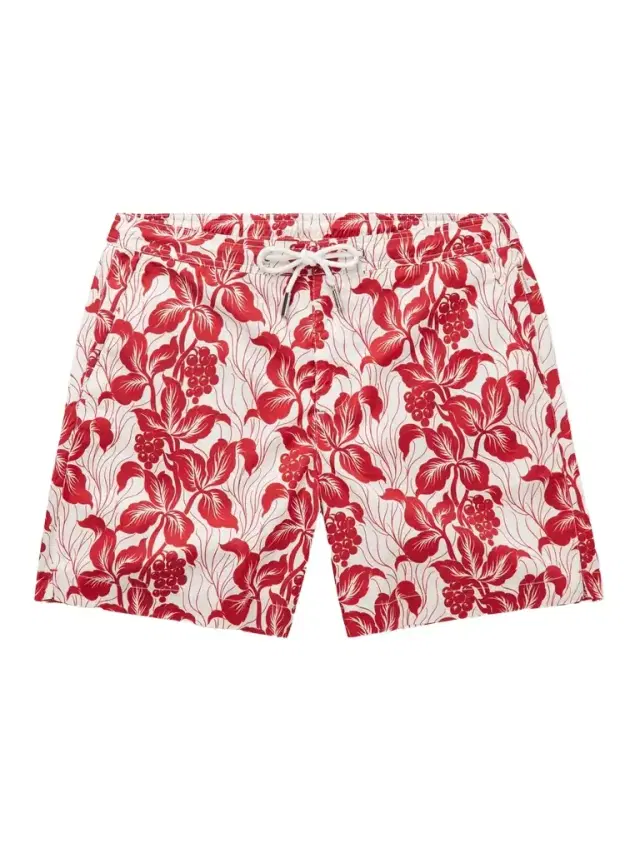 Bulldog Petralis Straight-Leg Mid-Length Printed Recycled Swim Shorts - Men
