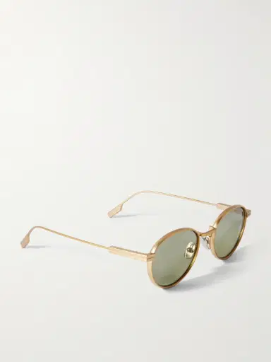 Zegna Round-Frame Bronze-Tone Sunglasses - Men | Thumbnail 4