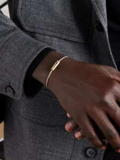 LE GRAMME 6G 18-Karat Gold, Titanium and Sterling Silver Bracelet - Men | Thumbnail 2