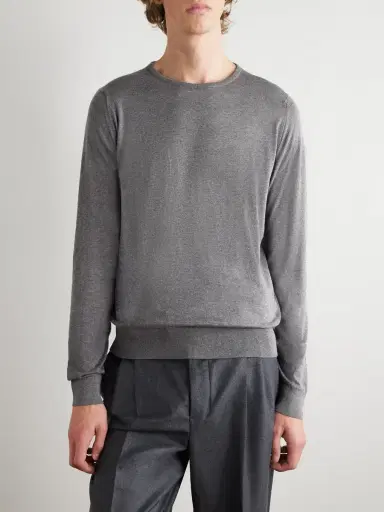 John Smedley Hatfield Sea Island Cotton Sweater - Men | Thumbnail 3 John Smedley Hatfield Sea Island Cotton Sweater - Men | Thumbnail 3