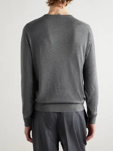 John Smedley Hatfield Sea Island Cotton Sweater - Men | Thumbnail 4 John Smedley Hatfield Sea Island Cotton Sweater - Men | Thumbnail 4