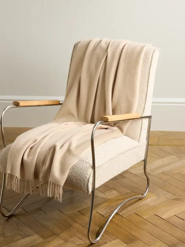 Soho Home Maria Fringed Baby Alpaca Throw - Men