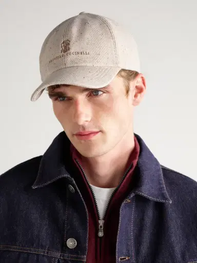 Brunello Cucinelli Logo-Embroidered Wool and Cashmere-Blend Baseball Cap - Men | Thumbnail 2