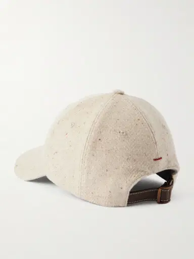 Brunello Cucinelli Logo-Embroidered Wool and Cashmere-Blend Baseball Cap - Men | Thumbnail 3