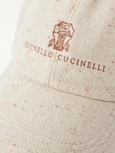 Brunello Cucinelli Logo-Embroidered Wool and Cashmere-Blend Baseball Cap - Men | Thumbnail 4