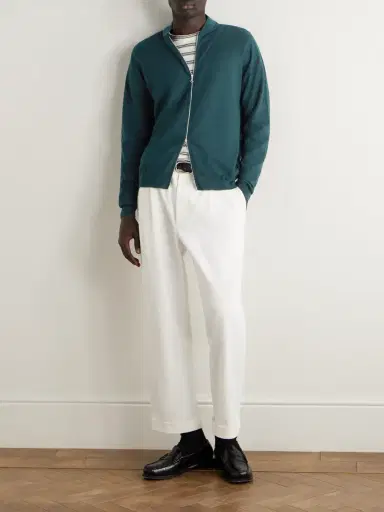 John Smedley 16.Singular Merino Wool Zip-Up Cardigan - Men | Thumbnail 2 John Smedley 16.Singular Merino Wool Zip-Up Cardigan - Men | Thumbnail 2