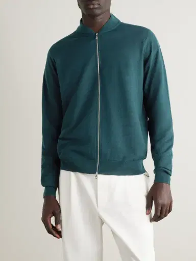John Smedley 16.Singular Merino Wool Zip-Up Cardigan - Men | Thumbnail 3 John Smedley 16.Singular Merino Wool Zip-Up Cardigan - Men | Thumbnail 3