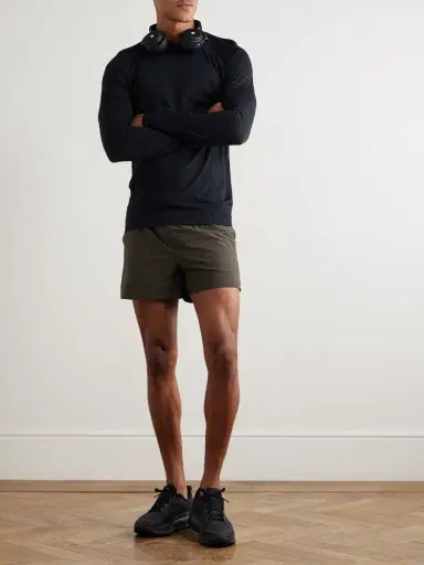 Portal Marka Liner Straight-Leg 5" Mesh-Trimmed Recycled-Shell Running Shorts - Men | Thumbnail 2