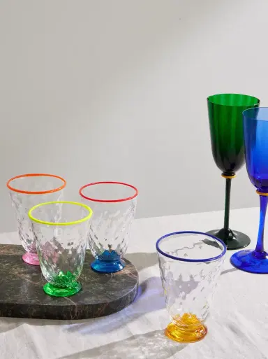 La DoubleJ Quilted Set of Four Murano Glasses - Men | Thumbnail 2
