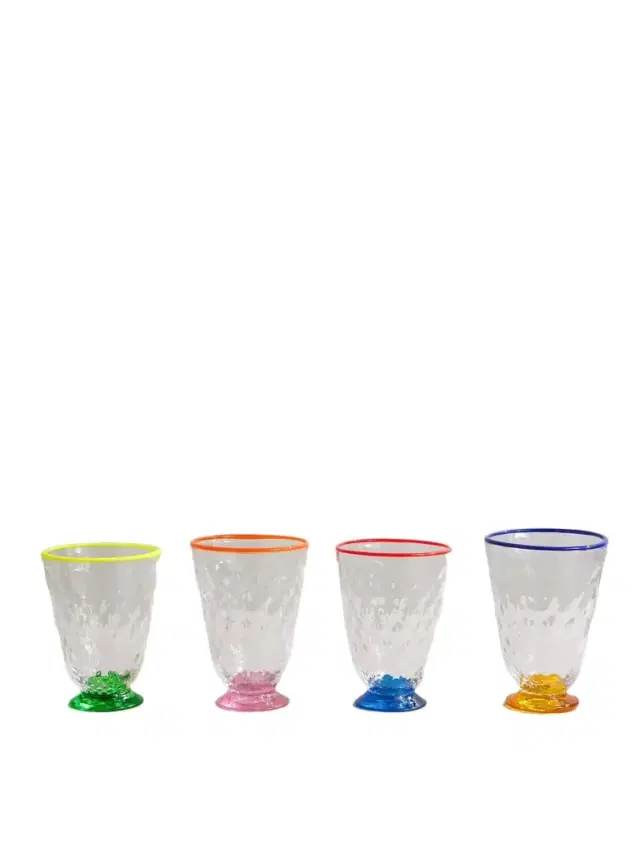 La DoubleJ Quilted Set of Four Murano Glasses - Men