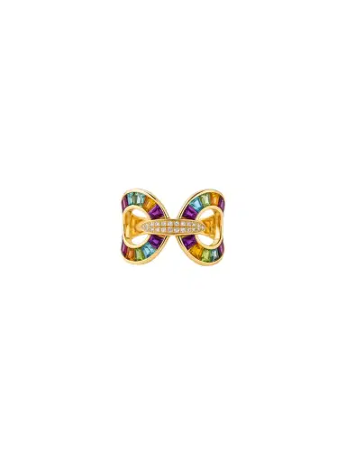 Wish Fine Jewelry 2.77ct Diamond Multi Citrine 14K Gold Crossover Ring | Thumbnail 1 Wish Fine Jewelry 2.77ct Diamond Multi Citrine 14K Gold Crossover Ring | Thumbnail 1