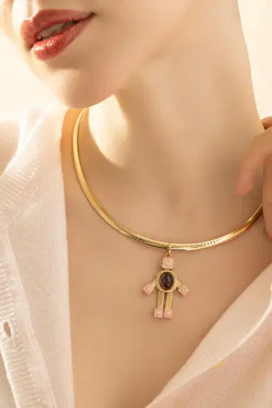 VAN Dome Omega Collar Necklace | Thumbnail 4