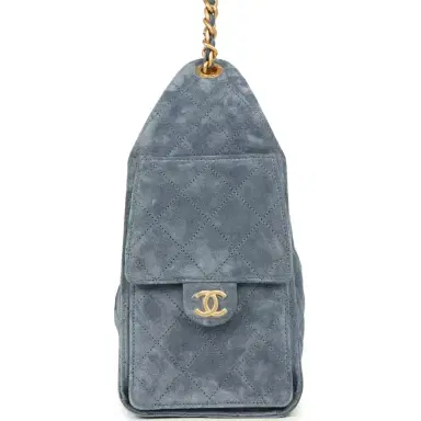 Chanel Chanel Small 25 Hobo Bag Blue Suede Antique Gold Hardware | Thumbnail 3 Chanel Chanel Small 25 Hobo Bag Blue Suede Antique Gold Hardware | Thumbnail 3