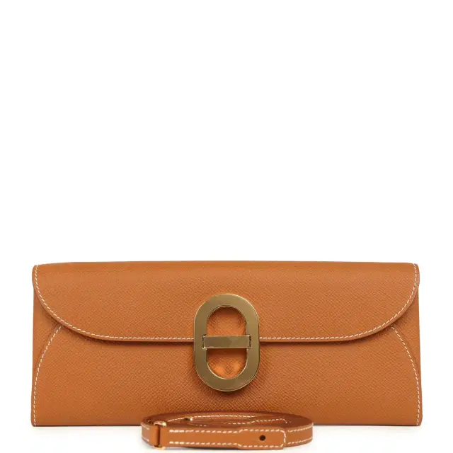 hermes Hermes Maillon Chaine d'Ancre Wallet to Go Gold Epsom Gold Hardware