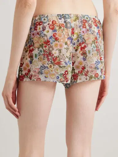 Khaite Tilly Floral-print Silk-chiffon Shorts | Thumbnail 4