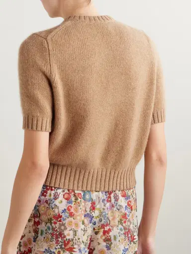 Khaite Nora Cropped Cashmere-blend Cardigan | Thumbnail 3