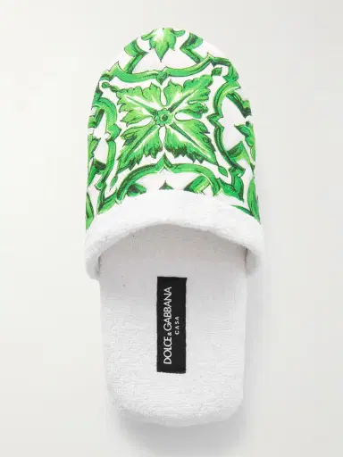 Dolce & Gabbana Printed Cotton Slippers | Thumbnail 5