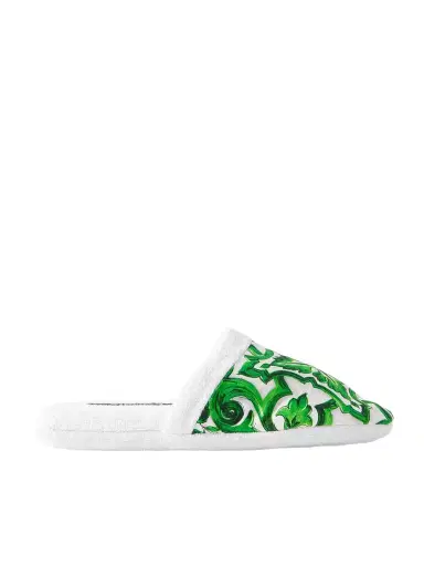 Dolce & Gabbana Printed Cotton Slippers | Thumbnail 1
