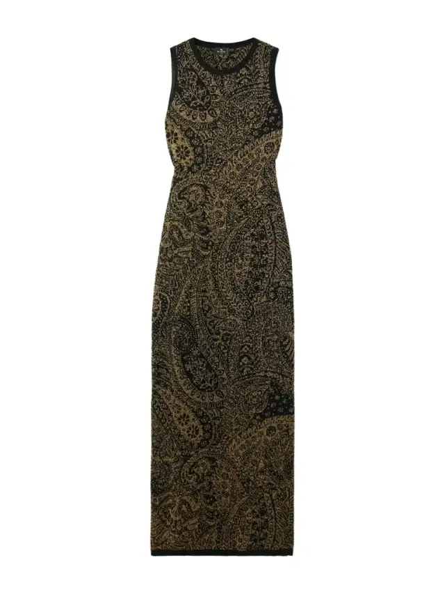 Metallic Wool-blend Devoré-velvet Maxi Dress