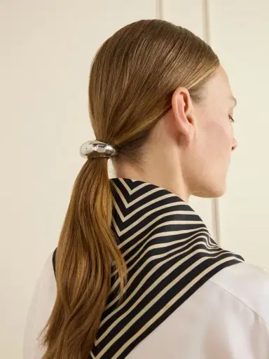 Jennifer Behr Mona Silver-tone Hair Tie | Thumbnail 2 Jennifer Behr Mona Silver-tone Hair Tie | Thumbnail 2