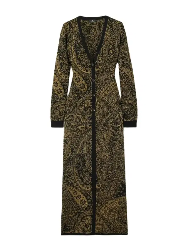 Metallic Wool-blend Devoré-velvet Cardigan