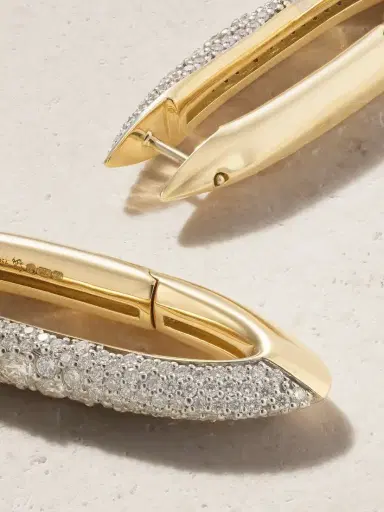 Uniform Object Splinter 18-karat Yellow And White Gold Diamond Earrings | Thumbnail 3 Uniform Object Splinter 18-karat Yellow And White Gold Diamond Earrings | Thumbnail 3