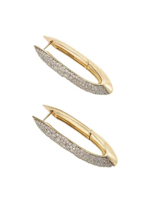 Splinter 18-karat Yellow And White Gold Diamond Earrings