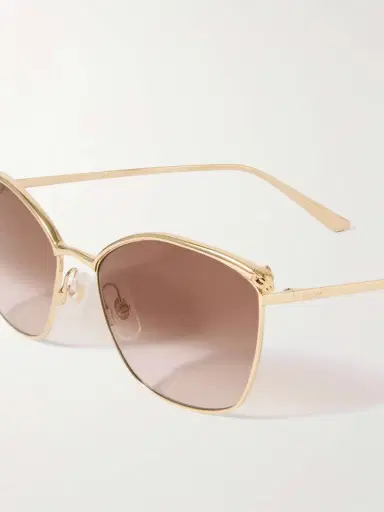 Cartier Eyewear Panthère Classic Cat-eye Gold-tone Sunglasses | Thumbnail 4