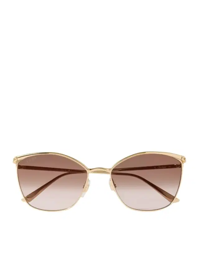 Cartier Eyewear Panthère Classic Cat-eye Gold-tone Sunglasses