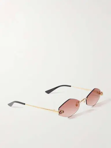 Cartier Eyewear Panthère Hexagon-frame Gold-tone Sunglasses | Thumbnail 3 Cartier Eyewear Panthère Hexagon-frame Gold-tone Sunglasses | Thumbnail 3