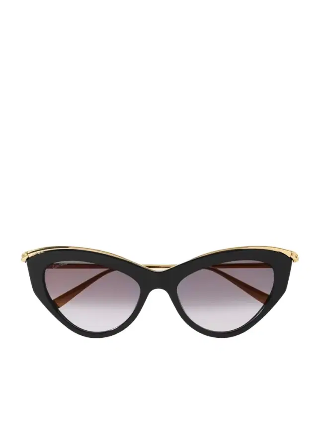 Cartier Eyewear Panthère Classic Cat-eye Acetate And Gold-tone Sunglasses