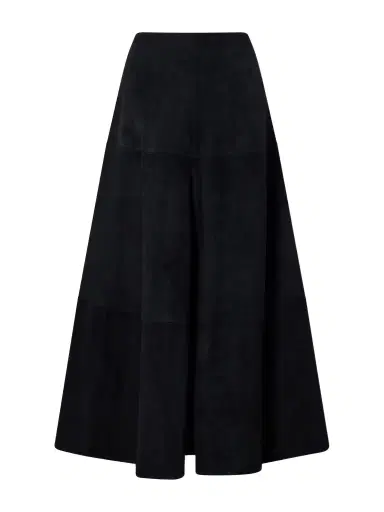 Altuzarra Varda Paneled Suede Midi Skirt | Thumbnail 1 Altuzarra Varda Paneled Suede Midi Skirt | Thumbnail 1
