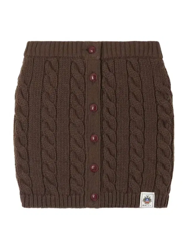 Cable-knit Wool Mini Skirt