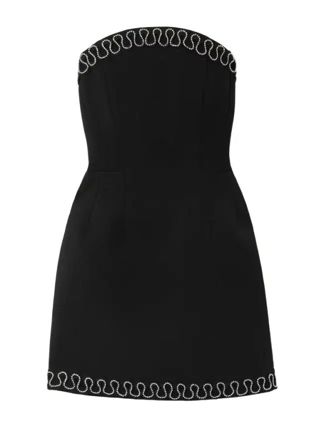 Nyx Strapless Crystal-embellished Crepe Mini Dress