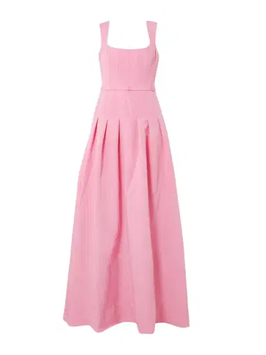 Rebecca Vallance Amaro Belted Pleated Taffeta Gown | Thumbnail 1 Rebecca Vallance Amaro Belted Pleated Taffeta Gown | Thumbnail 1