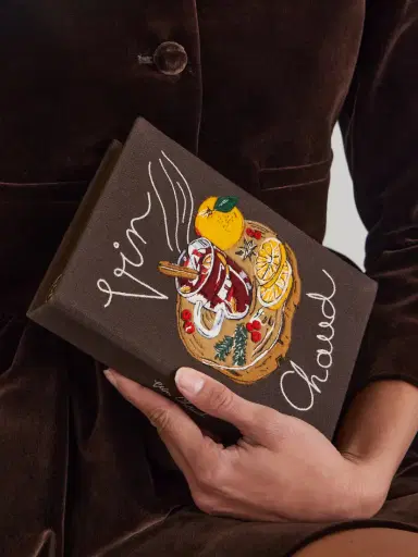 Olympia Le-Tan Vin Chaud Embroidered Appliquéd Canvas Clutch | Thumbnail 2 Olympia Le-Tan Vin Chaud Embroidered Appliquéd Canvas Clutch | Thumbnail 2