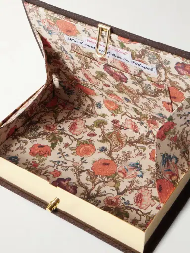 Olympia Le-Tan Vin Chaud Embroidered Appliquéd Canvas Clutch | Thumbnail 5 Olympia Le-Tan Vin Chaud Embroidered Appliquéd Canvas Clutch | Thumbnail 5