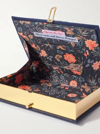 Olympia Le-Tan Courchevel Embroidered Appliquéd Canvas Clutch | Thumbnail 5 Olympia Le-Tan Courchevel Embroidered Appliquéd Canvas Clutch | Thumbnail 5