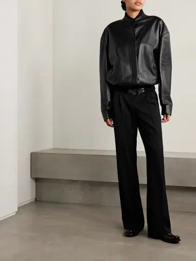 The Row Virgil Pleated Wool-gabardine Wide-leg Pants | Thumbnail 2 The Row Virgil Pleated Wool-gabardine Wide-leg Pants | Thumbnail 2