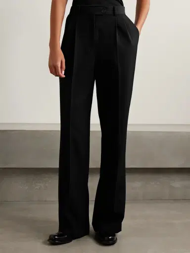 The Row Virgil Pleated Wool-gabardine Wide-leg Pants | Thumbnail 3 The Row Virgil Pleated Wool-gabardine Wide-leg Pants | Thumbnail 3