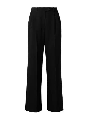 The Row Virgil Pleated Wool-gabardine Wide-leg Pants | Thumbnail 1 The Row Virgil Pleated Wool-gabardine Wide-leg Pants | Thumbnail 1