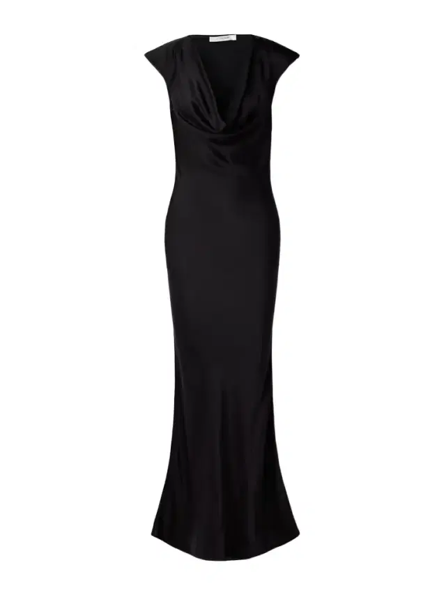 Tefra Draped Satin Gown