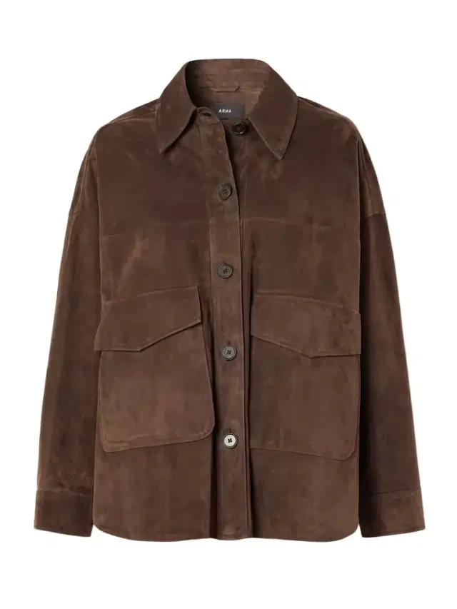 ARMA Kaylee Oversized Paneled Suede Jacket