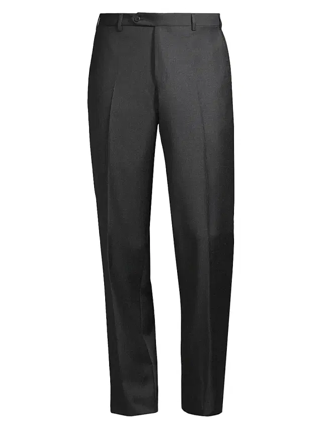 Zanella Men's Devon Wool Pants - Dark Grey