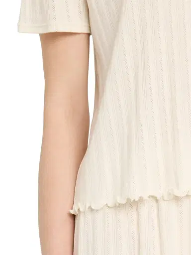 Eberjey Women's Pointelle-Knit Shorts - Ivory - Size XL | Thumbnail 5 Eberjey Women's Pointelle-Knit Shorts - Ivory - Size XL | Thumbnail 5