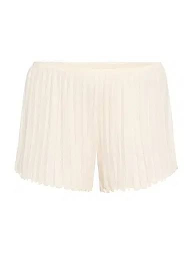 Eberjey Women's Pointelle-Knit Shorts - Ivory - Size XL | Thumbnail 1 Eberjey Women's Pointelle-Knit Shorts - Ivory - Size XL | Thumbnail 1